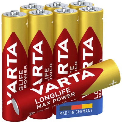 Batteri Varta Longlife Max Power AAA, 1,5V, LR03, 8-pack