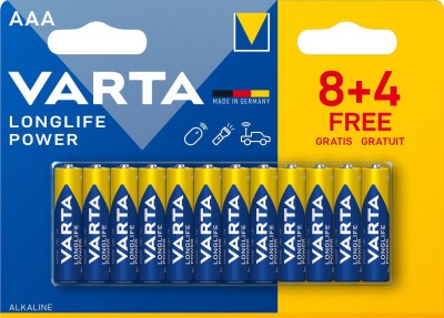 Batteri Varta Longlife Power AAA, 1,5V, LR03, 12-pack