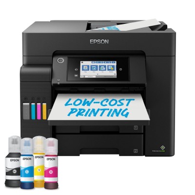Epson EcoTank ET-5805, skrivare + scanner + kopiator + fax, 25/12 ppm ISO, 1200x2400 dpi scanner, display, ADF, AirPrint, USB/LAN/WiFi