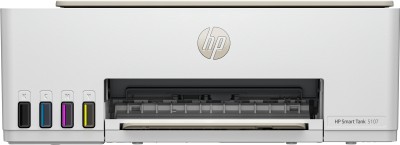 HP Smart Tank 5107 All-in-One, skrivare + scanner + kopiator, 12/5 ppm, 1200x1200 dpi scanner, USB/WiFi/Bluetooth