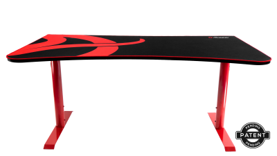 Arozzi Arena Gaming Desk Red, höjdjusterbart, heltäckande musmatta med logga - Röd