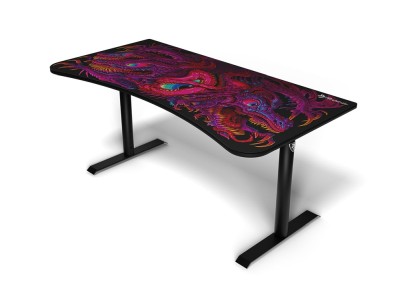 Arozzi Arena Gaming Desk Crawling Chaos, höjdjusterbart, heltäckande musmatta med bild#1