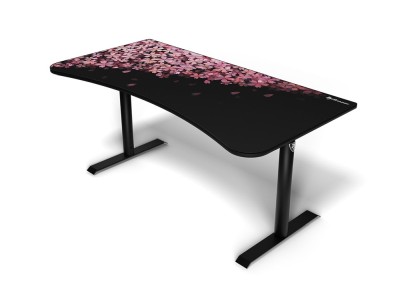 Arozzi Arena Gaming Desk Flower, höjdjusterbart, heltäckande musmatta med bild