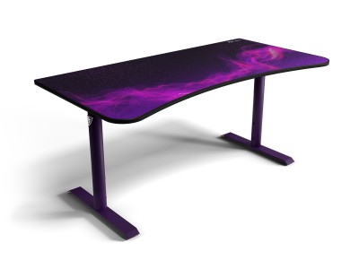 Arozzi Arena Gaming Desk Deep Purple Galaxy, höjdjusterbart, heltäckande musmatta med bild#3