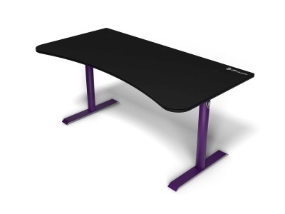 Arozzi Arena Gaming Desk Deep Purple Black, höjdjusterbart, heltäckande musmatta