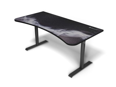 Arozzi Arena Gaming Desk Gunmetal Galaxy, höjdjusterbart, heltäckande musmatta med bild#1