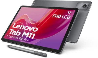 Lenovo Tablet M11 4G/LTE, 11" 1920x1200 IPS, 128 GB, GPS, Android, inkl. penna - Grå