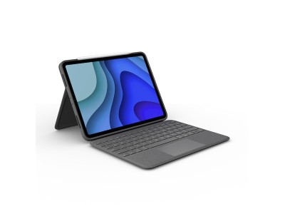 Logitech Folio Touch Nordic, till iPad Air 10,9-tum (4/5:e gen), nordiskt - Grå