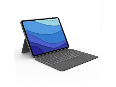 Logitech Combo Touch till iPad 12.9" (5/6:e generation), bakgrundsbelyst, nordiskt - Grå#1