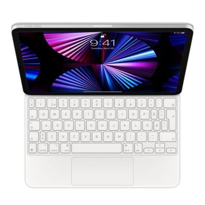 Apple Magic Keyboard till iPad Pro 11 tum (1/2/3/4:e gen) och iPad Air (4/5:e gen), svenskt - Vit