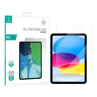 SiGN Heltäckande Skärmskydd i Härdat Glas för iPad 10.9" 2022 / iPad 11" 2025