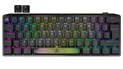 Corsair K70 PRO Mini Wireless RGB 60% Mechanical Gaming Keyboard, Cherry MX Red, nordiskt - Svart