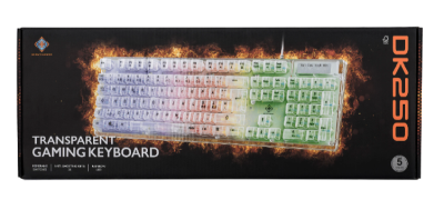 Deltaco Gaming DK250, transparent tangentbord med membranbrytare och Rainbow-LED#4