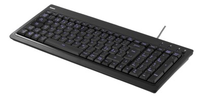Deltaco Compact Keyboard med blå bakgrundsbelysning, USB, nordiskt#1