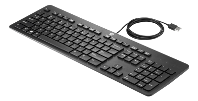 HP USB Slim Business Keyboard, svenskt - Svart