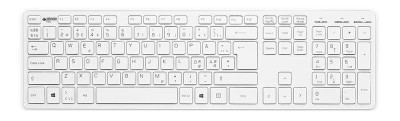 Jobmate Slim Keyboard, USB, nordiskt - Vit