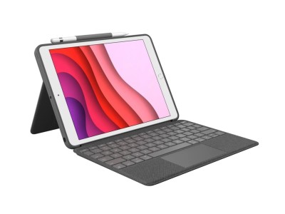 Logitech Combo Touch till iPad 10.2", bakbelyst tangentbord med styrplatta, nordiskt - Svart