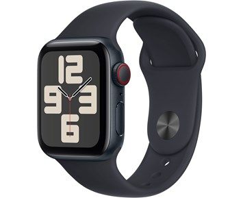 Apple Watch SE (2023) GPS + Cellular 40mm Midnatt Aluminiumboett med Midnatt Sportband - S/M