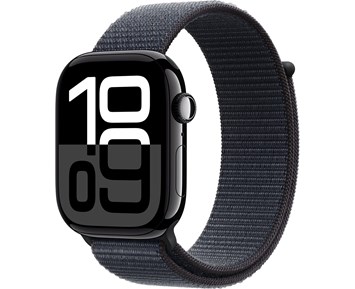 Apple Watch Series 10 GPS 46mm Gagatsvart Aluminiumboett med Ink Sportloop