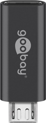 Goobay Micro-USB till USB-C OTG adapter - Grå