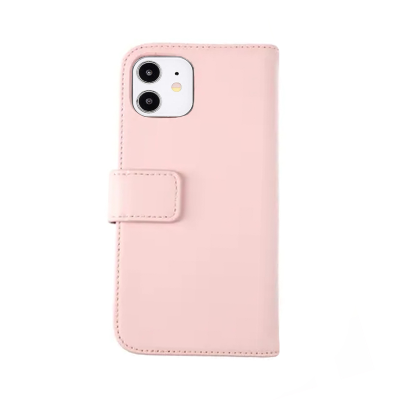 iPhone 12 Mini Plånboksfodral Läder Rvelon - Rosa#2