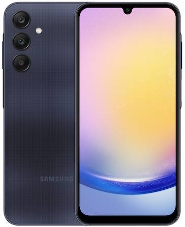 Samsung Galaxy A25, 128 GB, 6.45" FHD+ 120Hz, 50/8/5/13 Mpixel, MicroSD, Dual SIM, Android - Svart