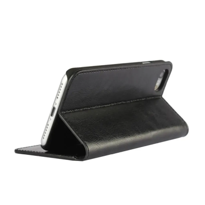 Crazy Horse iPhone SE 2020, SE 2022, 7, 8 premium plånboksfodral - Svart#3