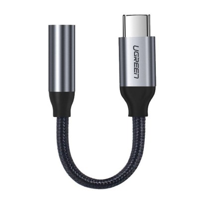 Ugreen USB-C till 3.5mm AUX Kabel 10cm - Grå
