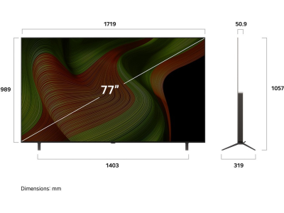 LG 77" B5 AI 4K OLED Smart TV (2025) 120Hz, 4x HDMI, eArc, G-Sync & FreeSync, Dolby Atmos, Perfect Color & Perfect svart#2