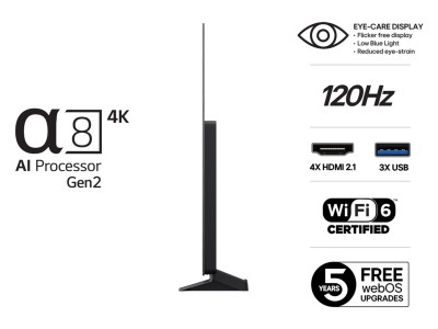 LG 83" B5 AI 4K OLED Smart TV (2025) 120Hz, 4x HDMI, eArc, G-Sync & FreeSync, Dolby Atmos, Perfect Color & Perfect Black#3