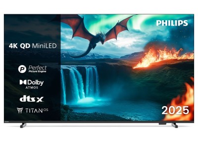 Philips 65" MLED810/12 QD Smart MiniLed TV (2025) 4K, UHD, MiniLed, Titan OS, HDR, Dolby Atmos#1
