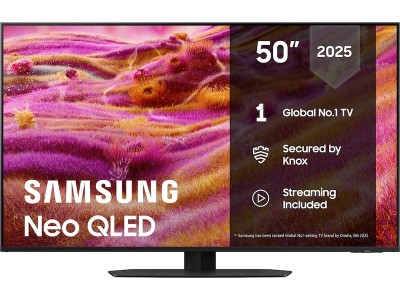 Samsung 50" QN90F Neo QLED 4K Mini LED Smart TV (2025) 165Hz, 4x HDMI, HDMI eArc 4K AI Upscaling, AI Processor, HDR Smart TV, Mini LED, Glare Free