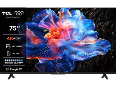 TCL 4K Google TV 75V6C Direkt LED-smart-TV, 4K HDR-TV, Google TV