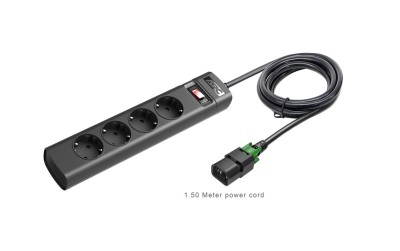 Grenuttag APC UPS Power Strip, C14 till 4 uttag Shuko, brytare