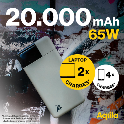 Aqiila Powerbird B20+M - Powerbank 20 000 mAh, 65W - Moss Green#3