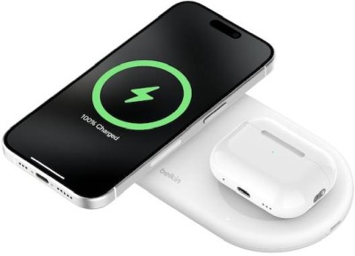 Trådlös Qi2-laddare Belkin BoostCharge 2-in-1, magnetisk, 15W inkl. 30W USB-C strömadapter - Vit#3