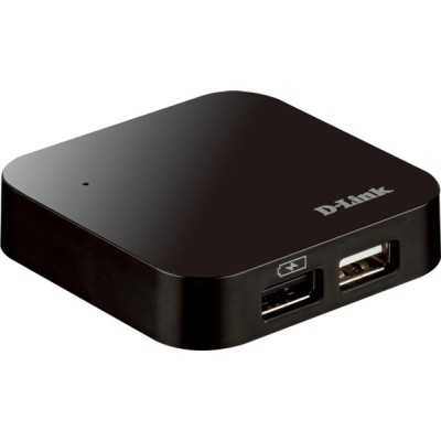 USB 2.0-hub D-Link DUB-H4, 4 portar med nätadapter