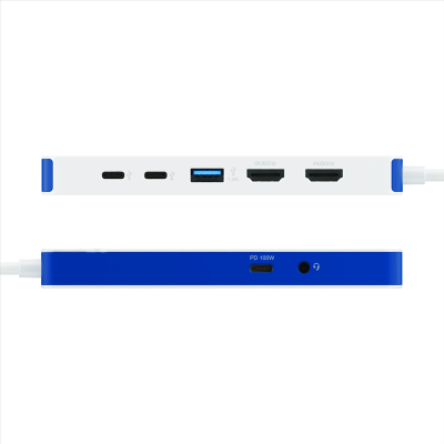 Hyper HyperDrive Flex 9 Port Dual 4K HDMI USB-C Dock - White/Blue#3