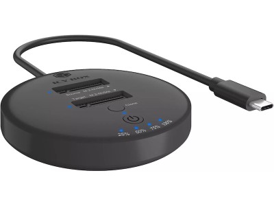 ICY BOX Docknings- & Klonstation 2x M.2 NVMe SSD, Värd USB 3.2 Gen 2 Type-C®