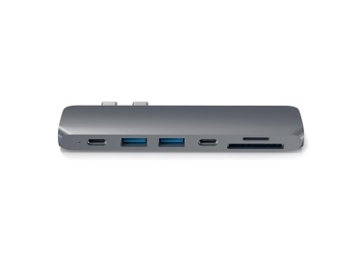 Multi-adapter Satechi Type-C PRO Hub, HDMI 4K/2xUSB 3.0/USB-C 85W/Thunderbolt 3, kortläsare - Rymdgrå#5