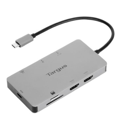 USB-C dockningsstation Targus Dual HDMI 4K Docking Station, 2xHDMI/kortläsare/GigaLAN/2xUSB 3.0, 100W PD pass-through#1