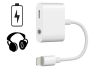 SiGN Lightning till 3.5mm Adapter för Ljud & Laddning, 12W, 10cm - Vit#5