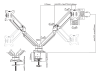 Bordsfäste Deltaco ARM-0351 för 2 skärmar 17-32", gasdriven - Svart#4