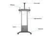 Golvstativ Multibrackets M Motorized Floorstand 42"-100", med skåp och kamerahylla#3