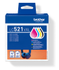 Brother LC521 Value Pack, 4 st patroner (svart+cyan+magenta+gul), 4x500 sidor