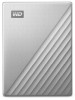 4 TB WD My Passport Ultra, 2.5", USB-C 3.2 Gen1, inkl. adapter till USB-A - Silver