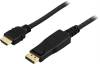 DisplayPort till HDMI-kabel, 2 meter - Svart