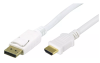 DisplayPort till HDMI-kabel, 1 meter - Vit