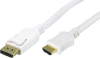 DisplayPort till HDMI-kabel, 3 meter - Vit