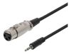 Deltaco XLR to 3,5mm adapter, 1,5m, 3-pin XLR, Cisco pinout, black#1
